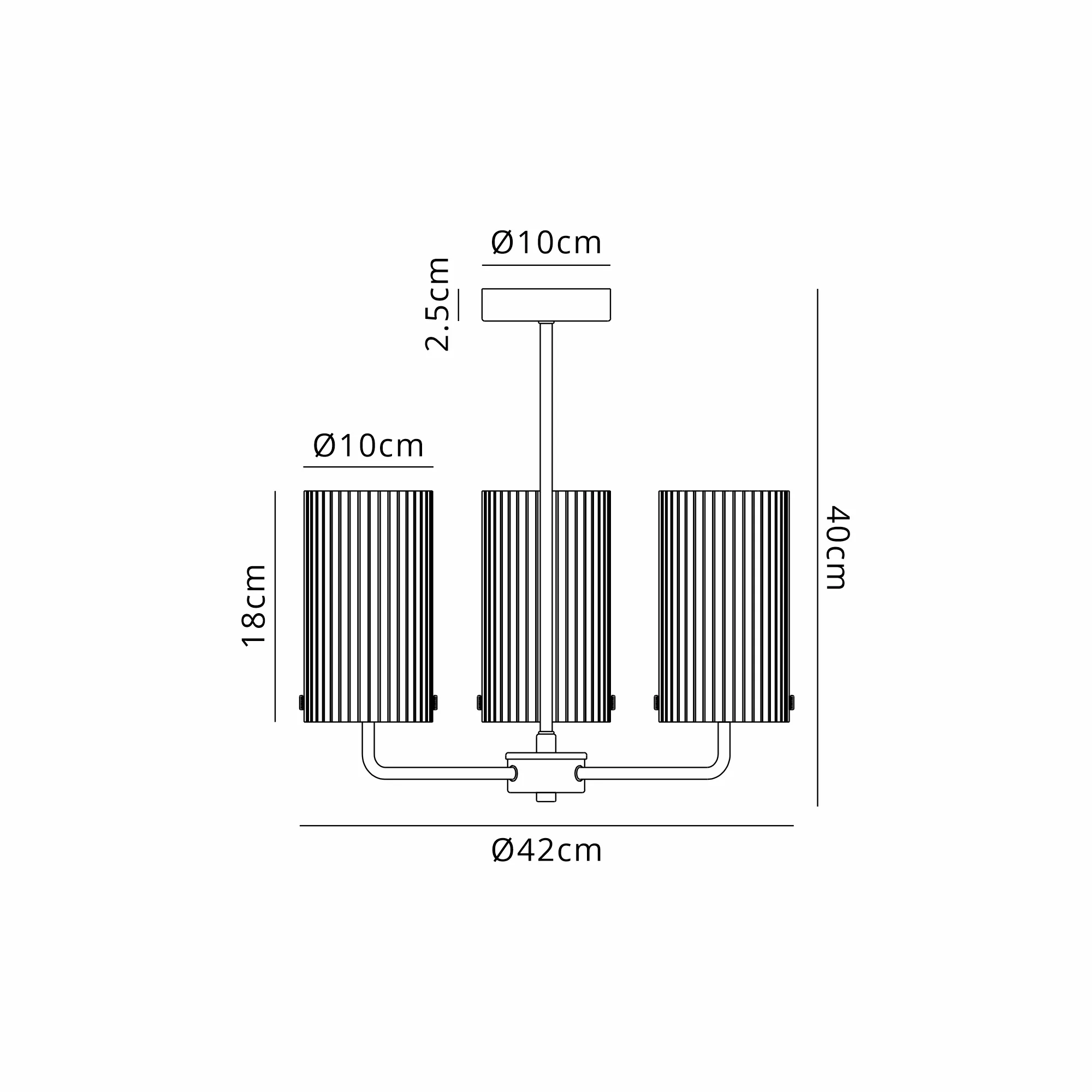 Carketti Ceiling Lights Deco Semi Flush Fittings